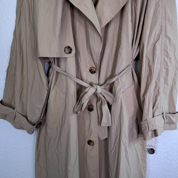 Free People Eastwick Trench Coat Womens XL We The Free Lightweight Nylon NEW - Picture 5 of 11